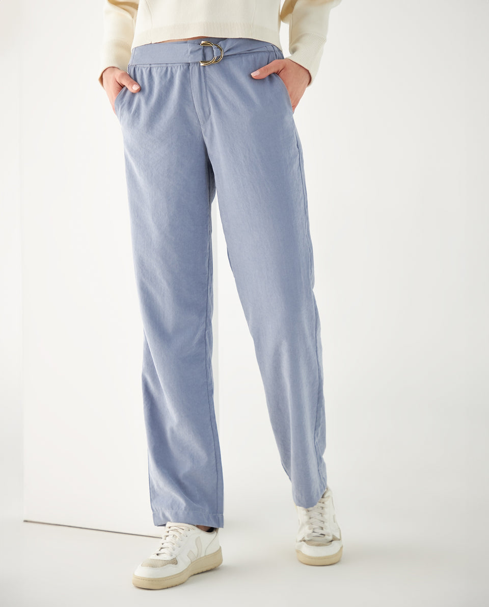 Pantalón de bota recta fluida para mujer - Azul 34_432F009_AZU193922_3