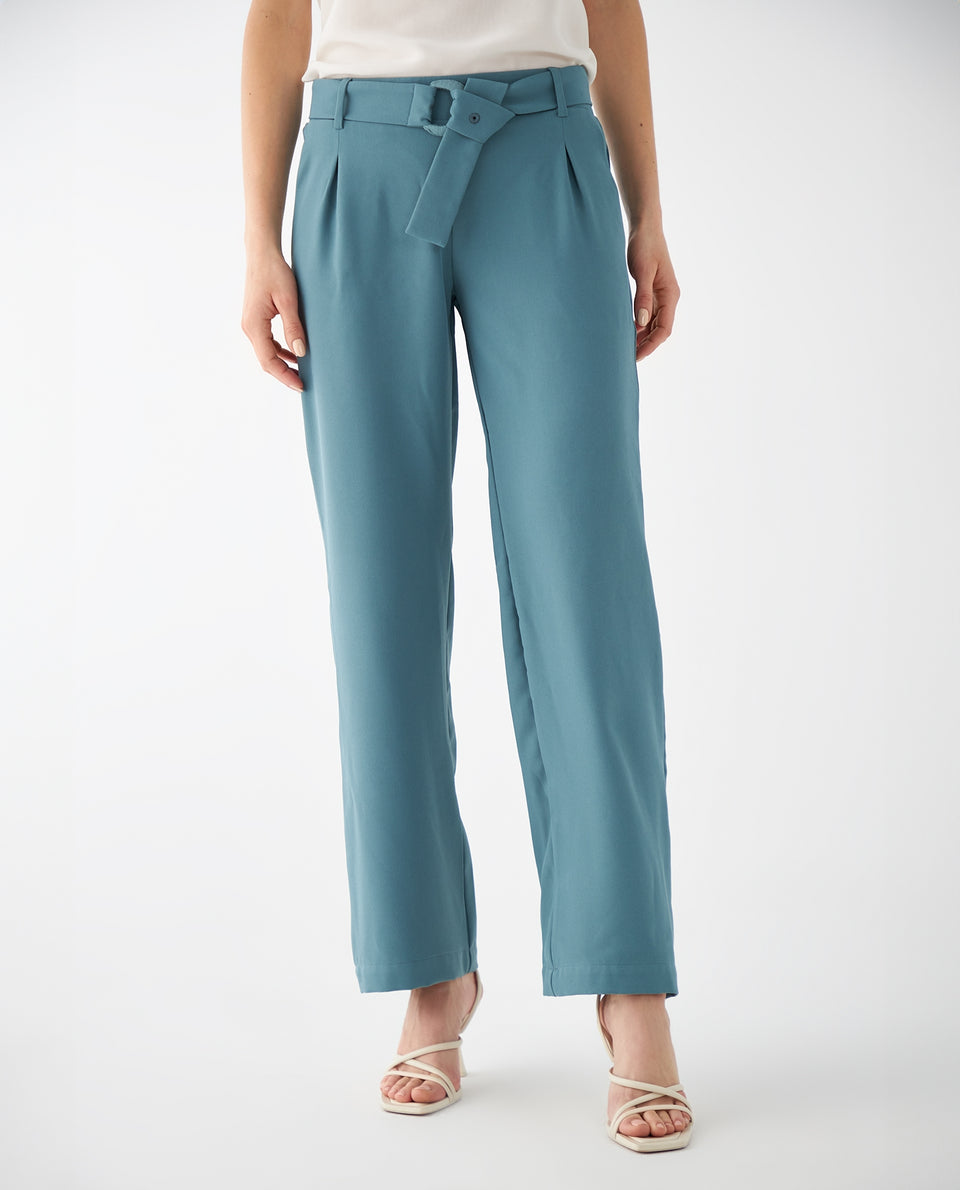 Pantalón de bota recta para mujer - Verde 34_432F012_VER184612_3