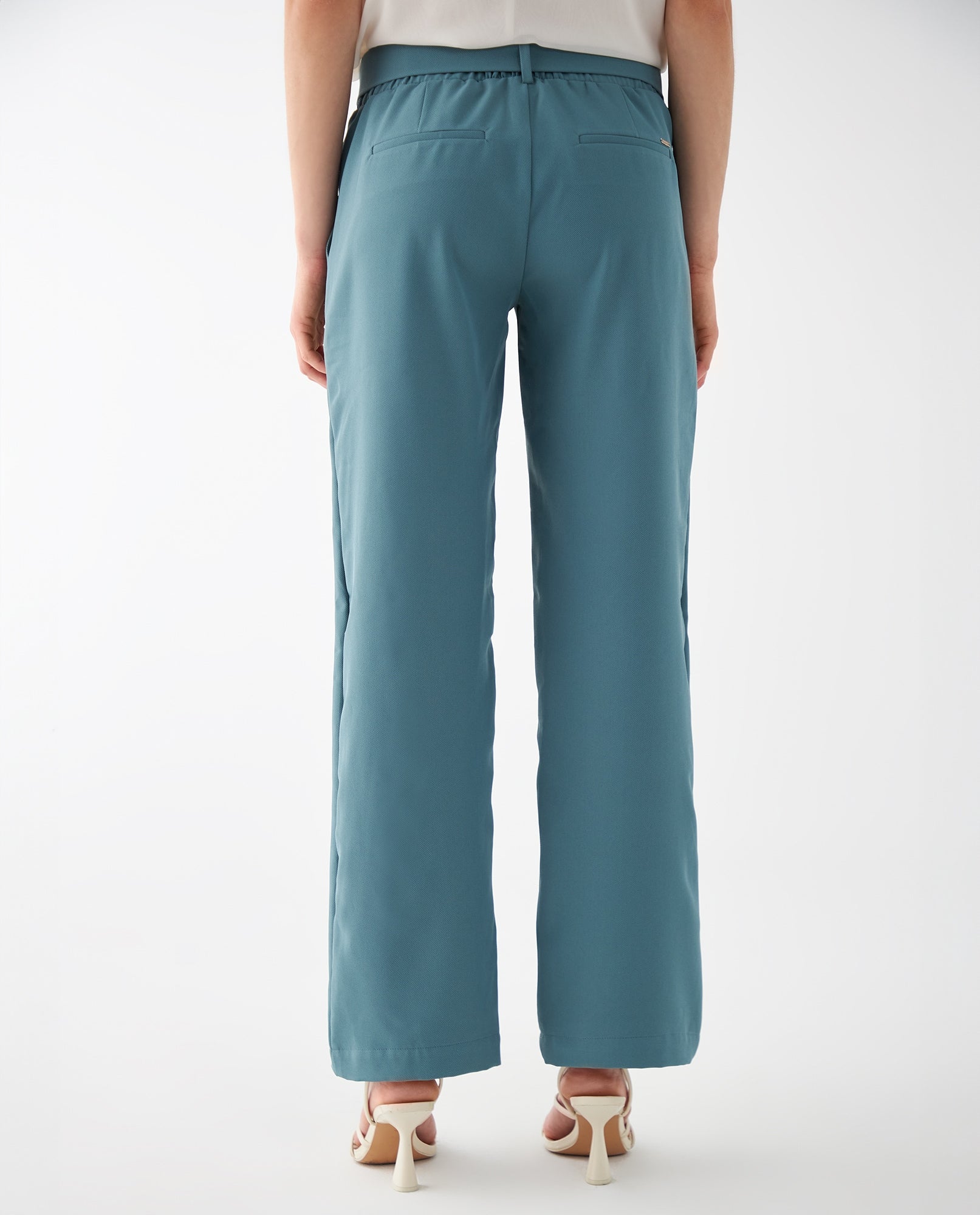 Pantalón de bota recta para mujer - Verde 34_432F012_VER184612_4