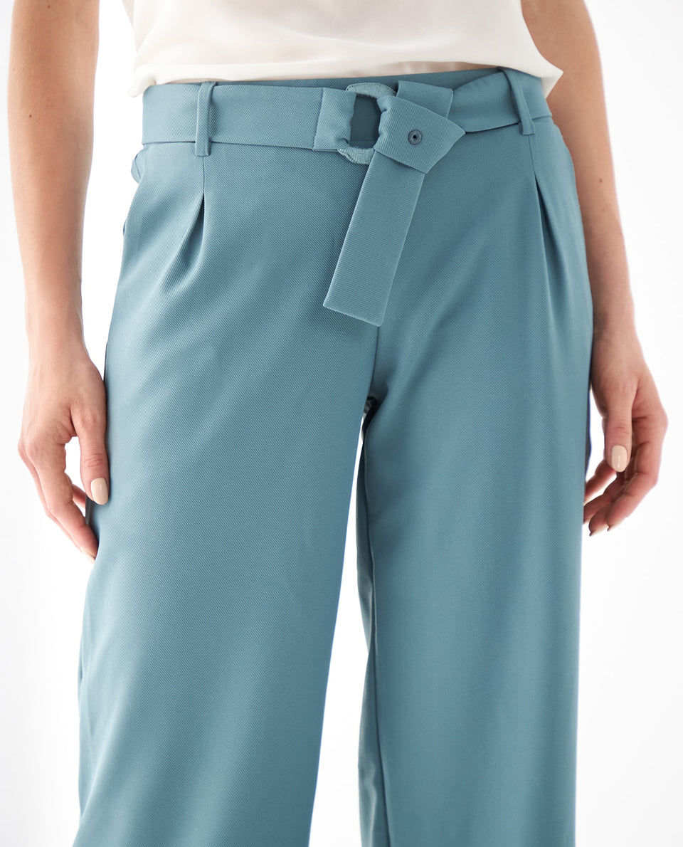 Pantalón de bota recta para mujer - Verde 34_432F012_VER184612_5
