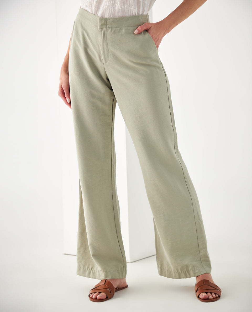 Pantalón elegante para mujer - Verde 34_432F015_VER180426_3