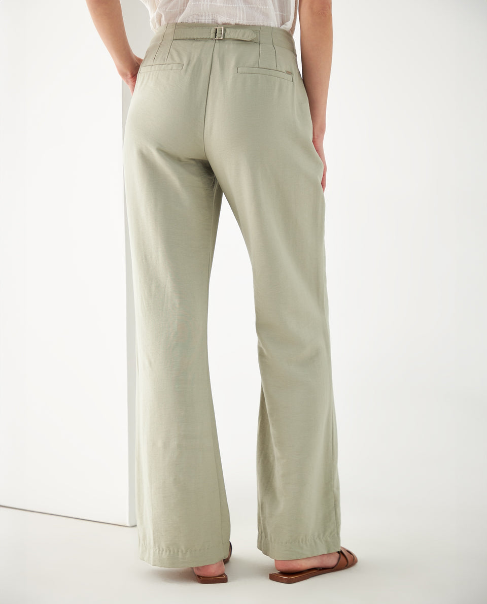 Pantalón elegante para mujer - Verde 34_432F015_VER180426_4