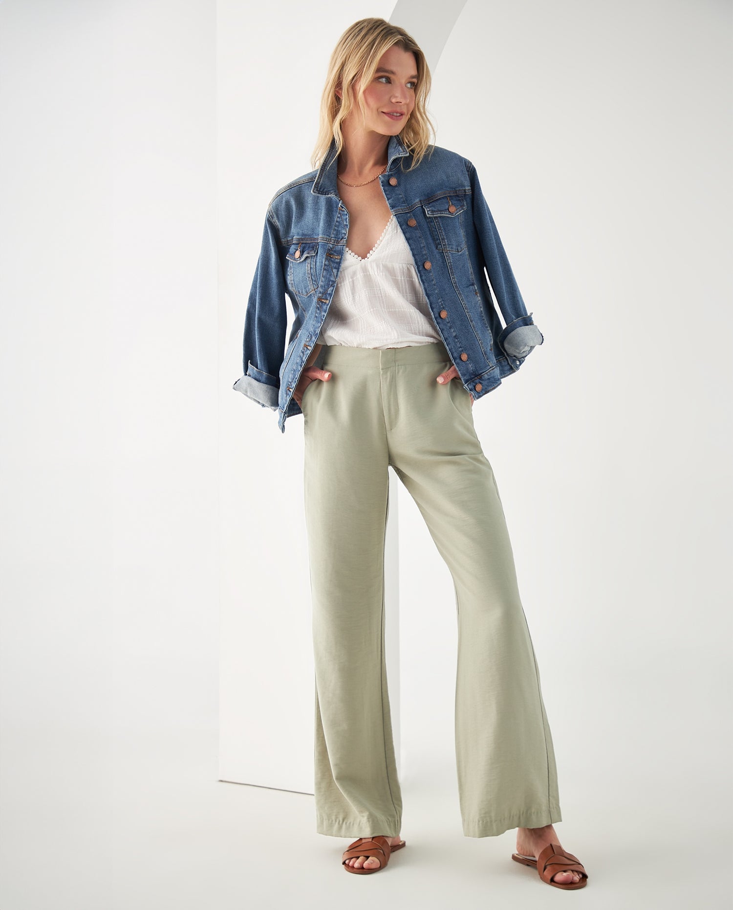 Pantalón elegante para mujer - Verde