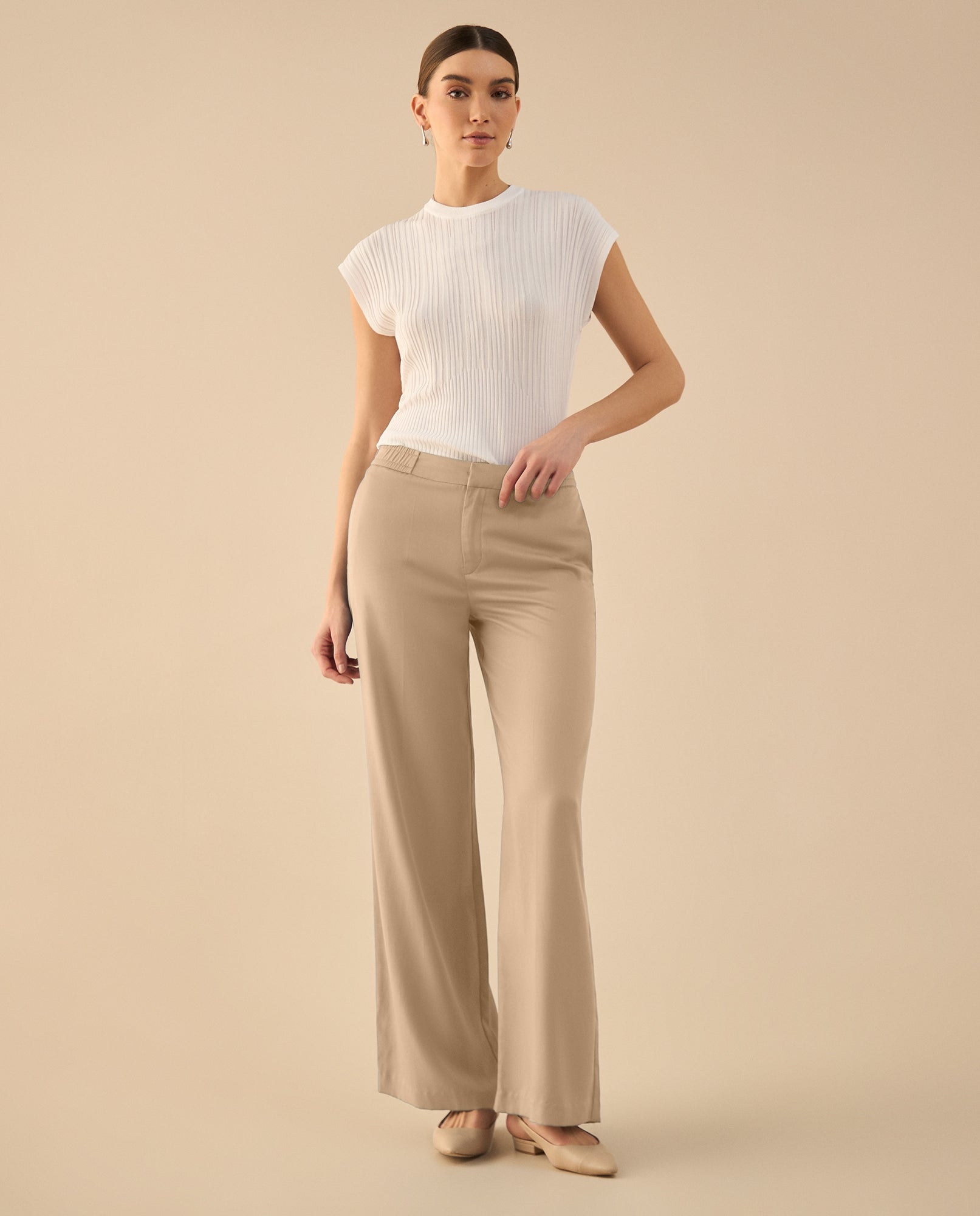 Pantalón elegante para mujer - Crudo 34_432G004_CRU141106_0