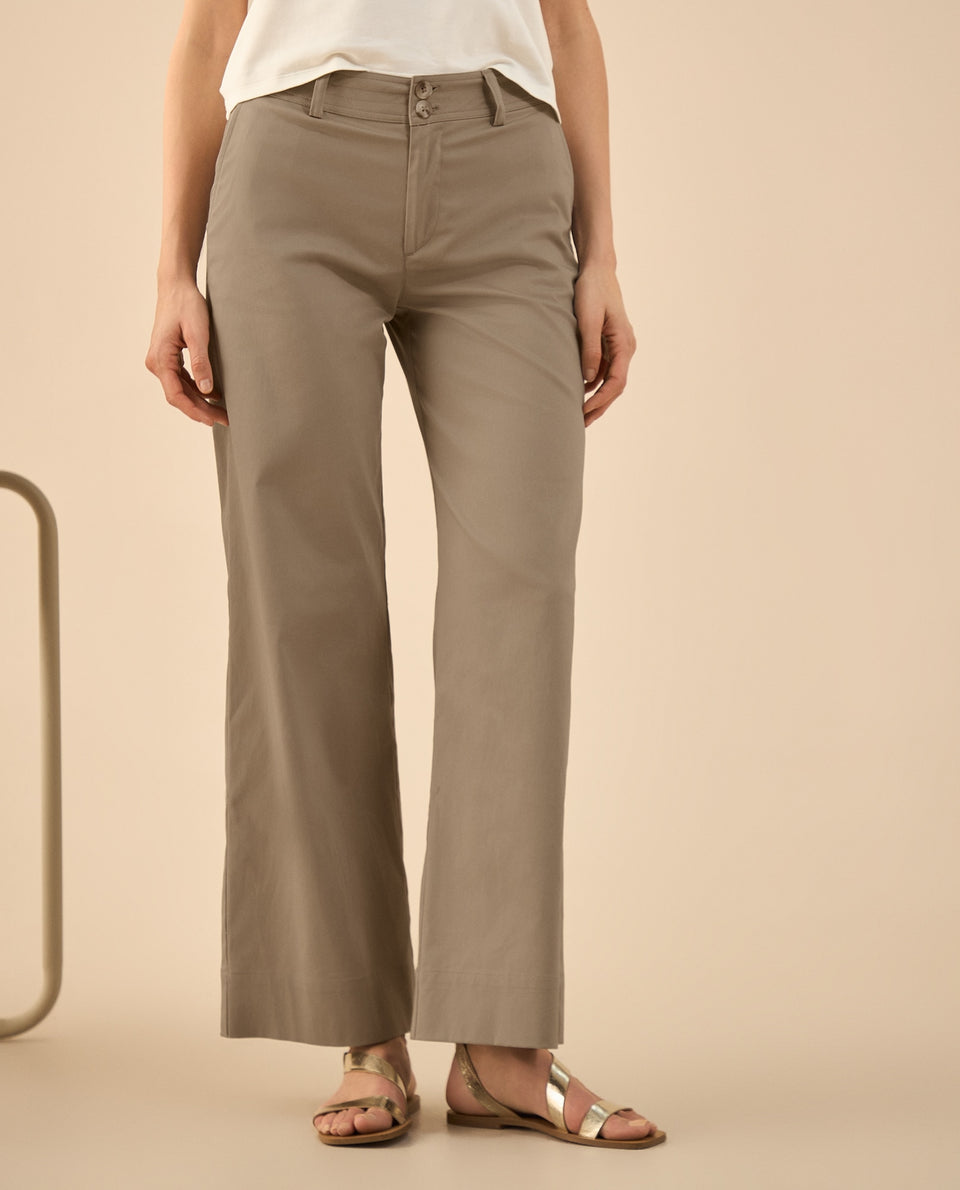 Pantalón elegante bota recta para mujer - Café 34_432G006_CAF171320_3