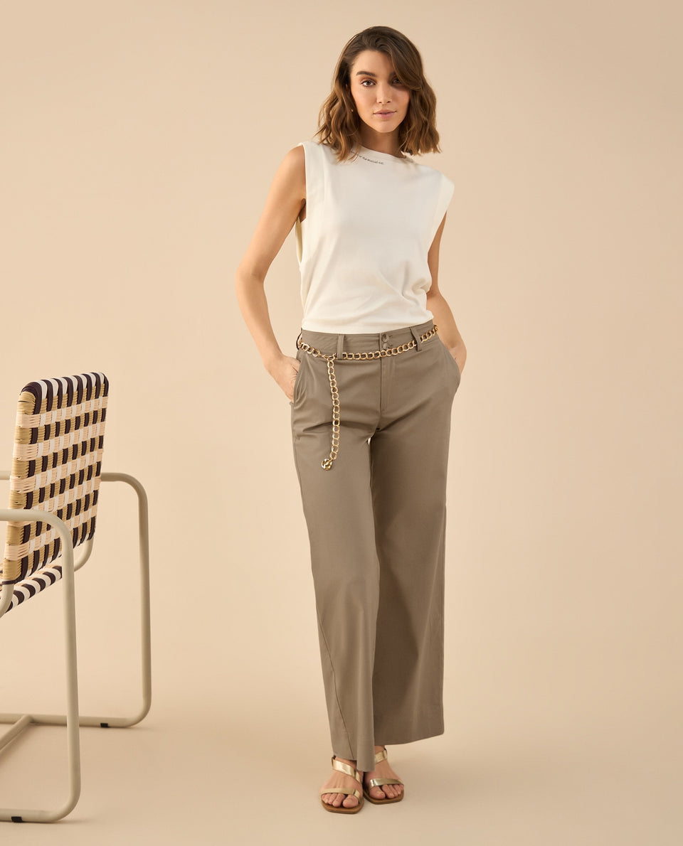 Pantalón elegante bota recta para mujer - Café 34_432G006_CAF171320_7