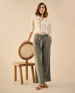 Pantalón clásico bota recta para mujer - Verde
