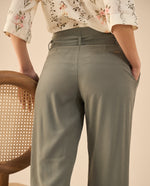 Pantalón clásico bota recta para mujer - Verde