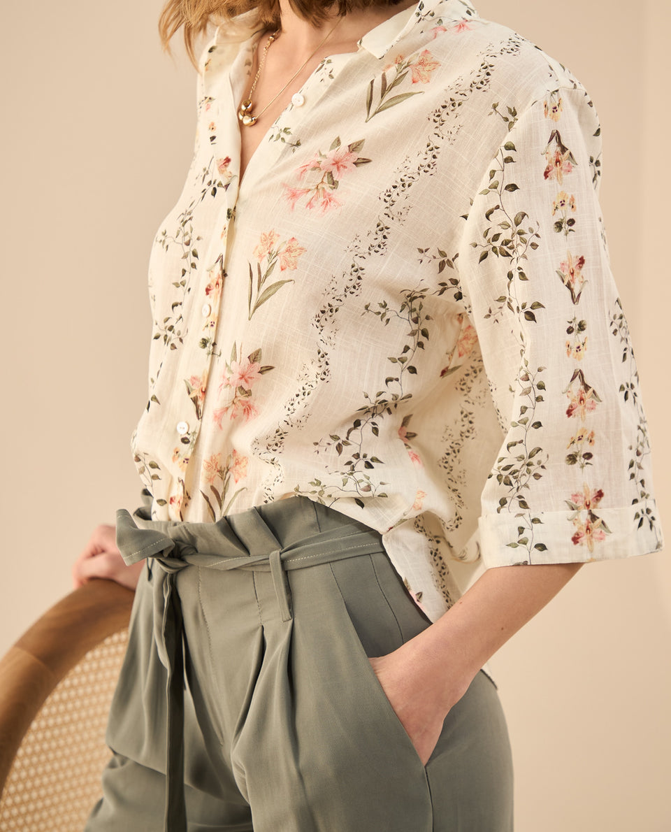 Pantalón clásico bota recta para mujer - Verde 34_432G020_VER180515_7