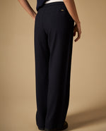 Pantalón jogger de silueta amplia y caída fluida - Azul
