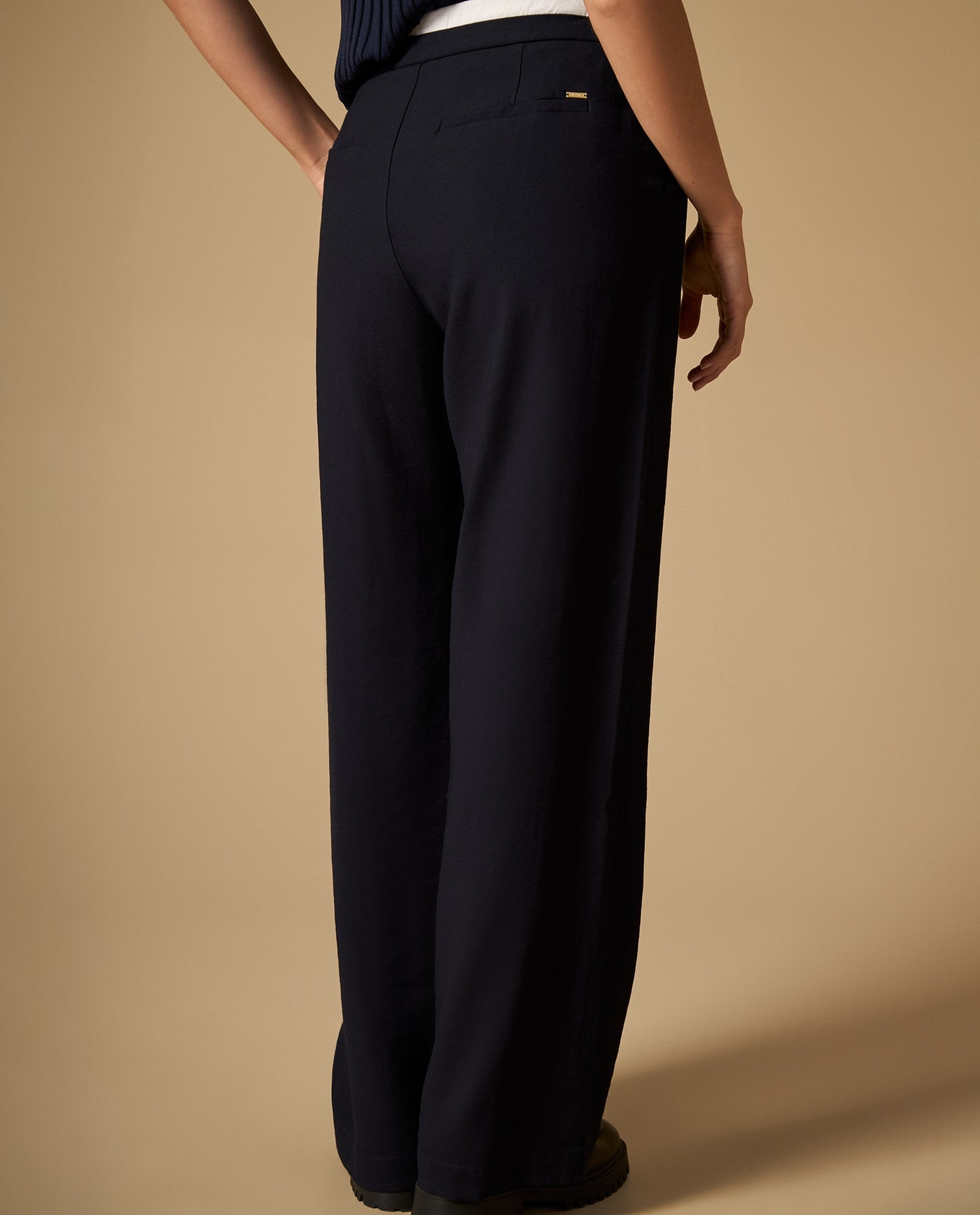 Pantalón jogger de silueta amplia y caída fluida - Azul