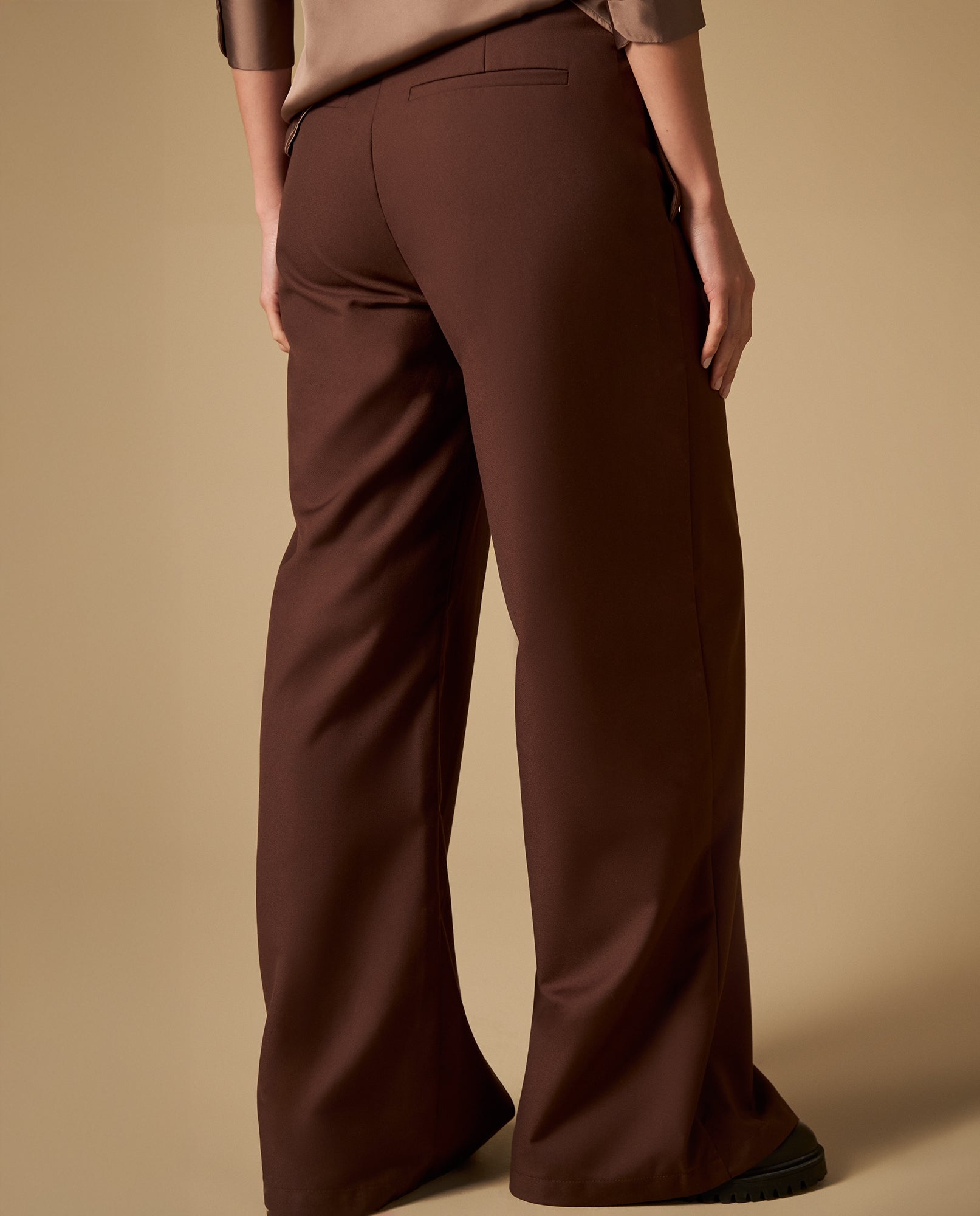 Pantalón culotte con costuras decorativas tiro medio - Café 34_432H203_CAF181222_5