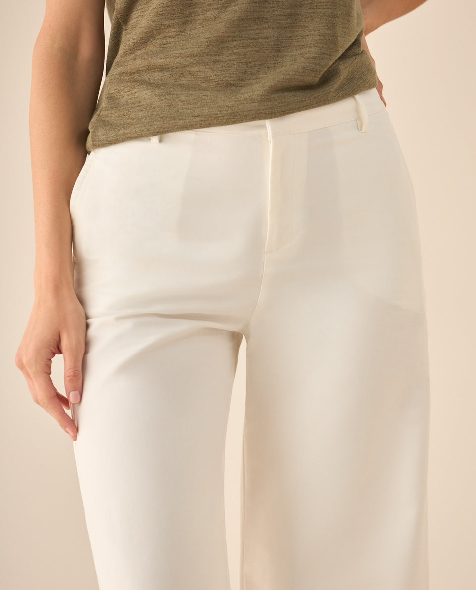 Pantalón de silueta amplia para mujer  - Crudo 34_433G000_CRU114302_4