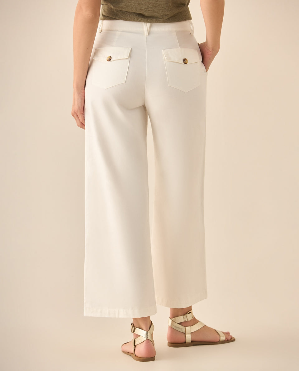 Pantalón de silueta amplia para mujer  - Crudo 34_433G000_CRU114302_5