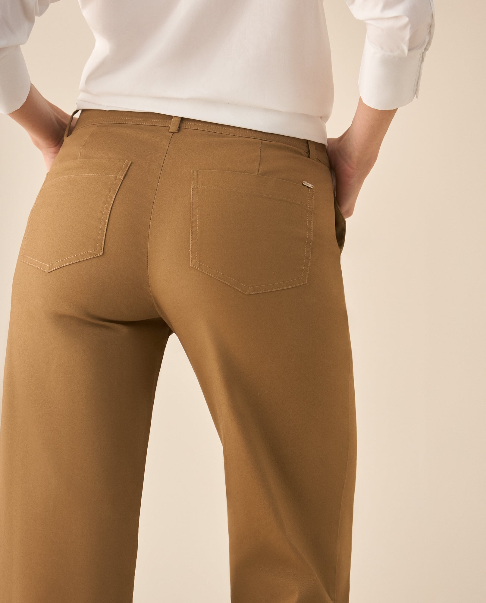 Pantalón clásico recto para mujer - Café 34_433G003_CAF171320_6