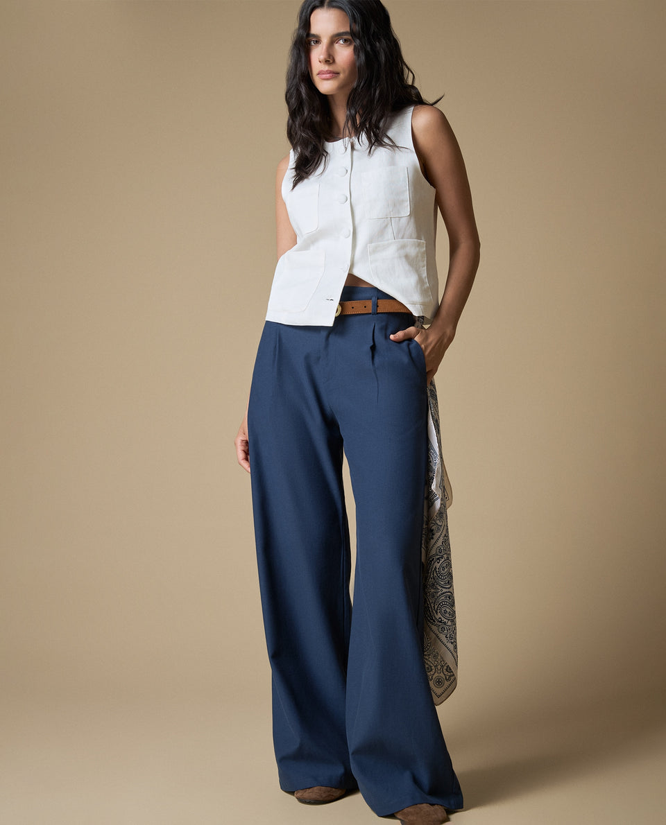 Pantalón Wide Leg Esprit - Azul 34_433H019_AZU193923_3