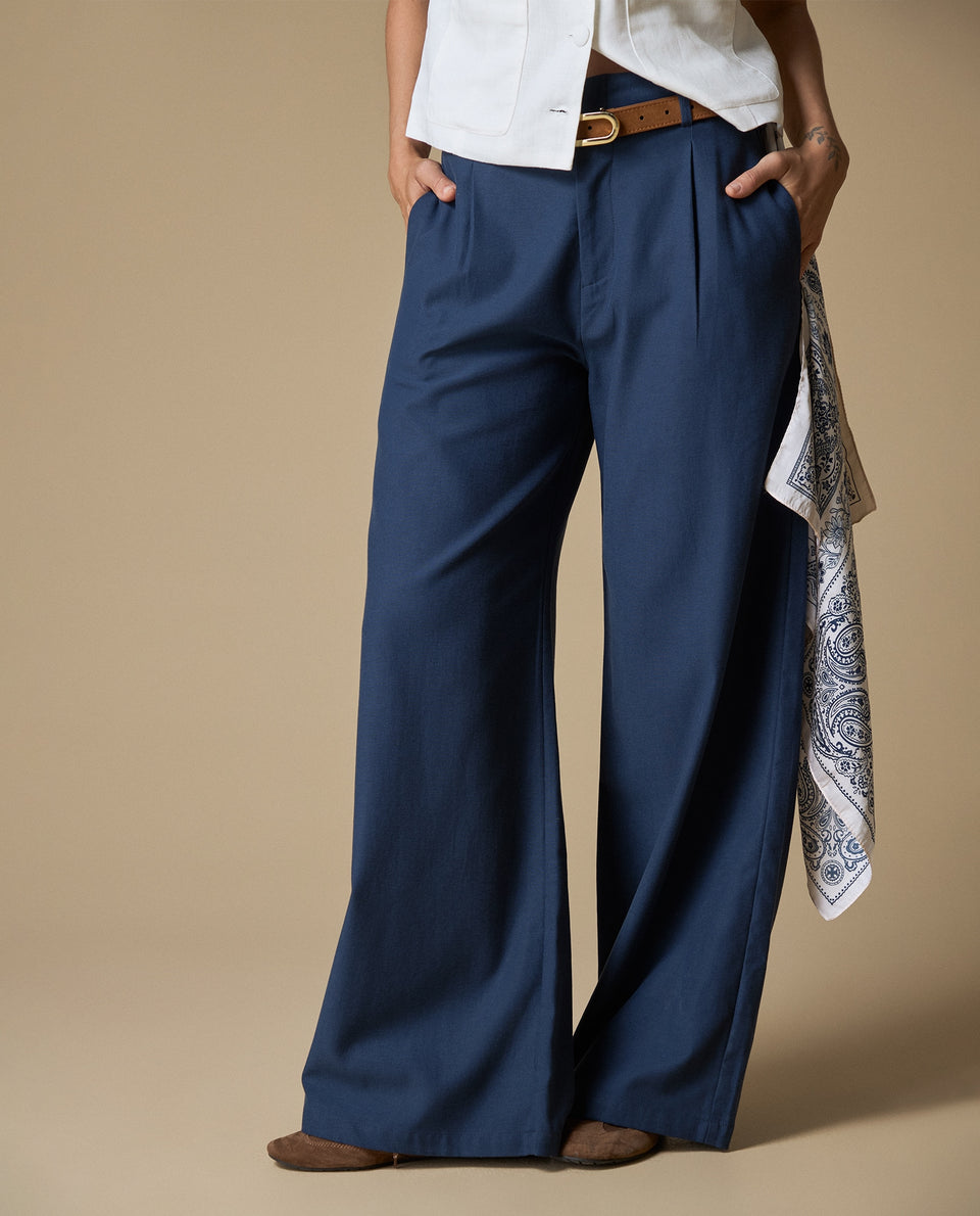 Pantalón Wide Leg Esprit - Azul 34_433H019_AZU193923_4