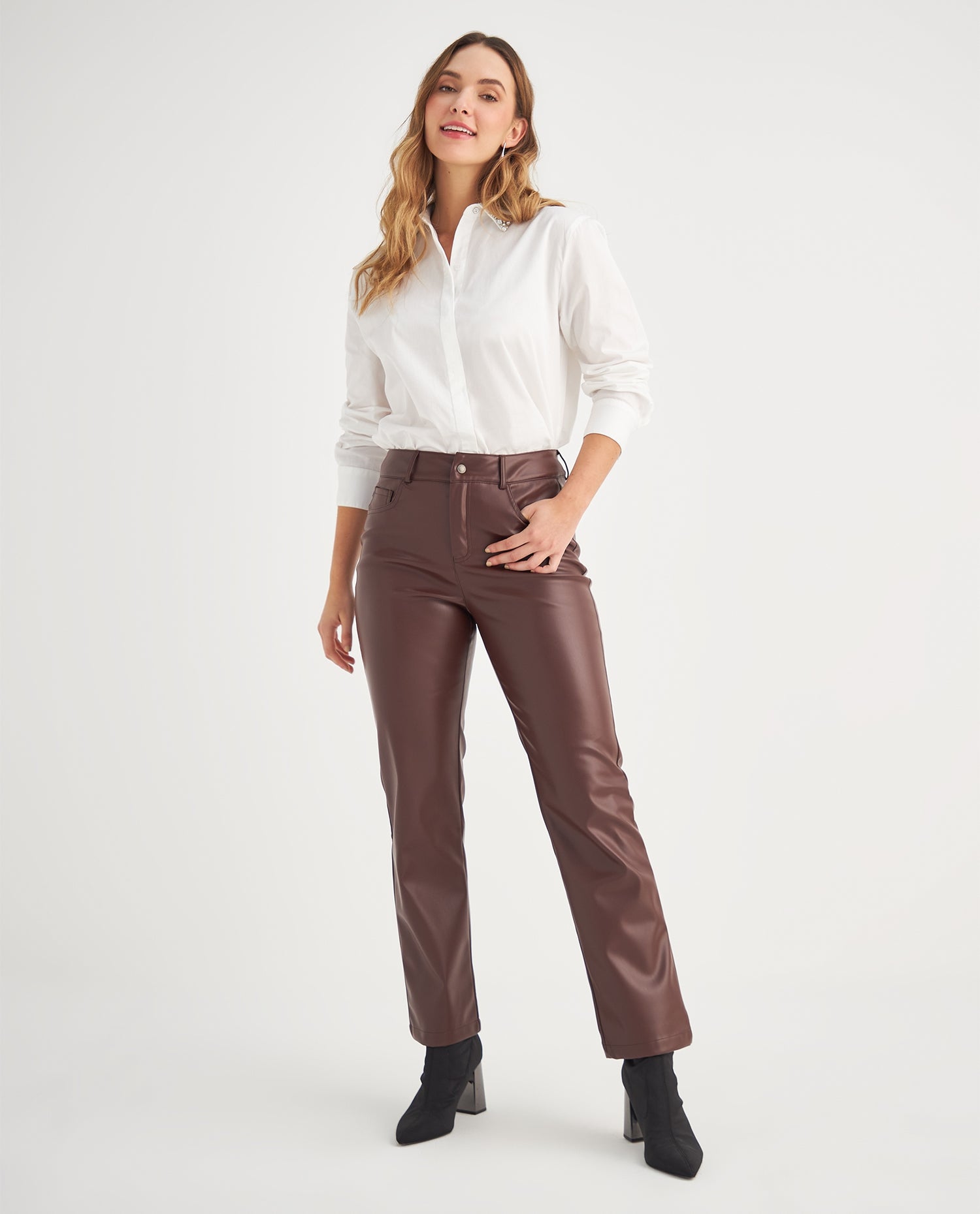 Pantalón con cinco bolsillos para mujer - Morado