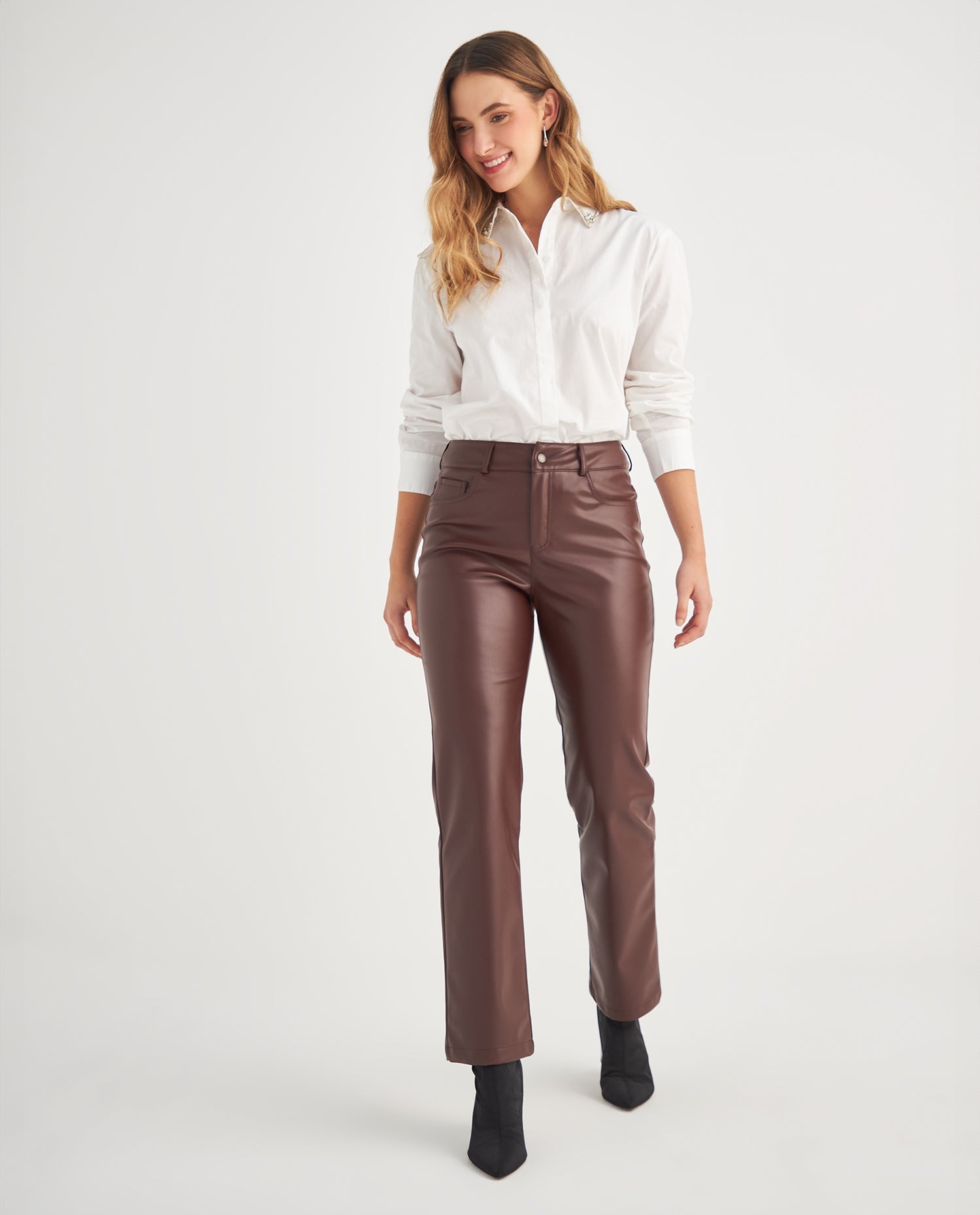 Pantalón con cinco bolsillos para mujer - Morado