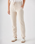 Pantalón con ruedo con guardapolvo para mujer - Gris