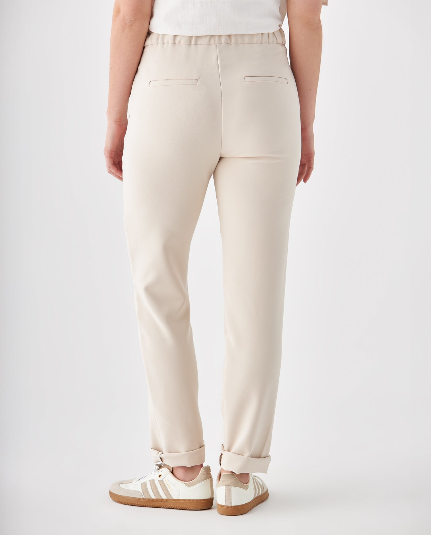 Pantalón con ruedo con guardapolvo para mujer - Gris