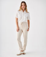 Pantalón con ruedo con guardapolvo para mujer - Gris
