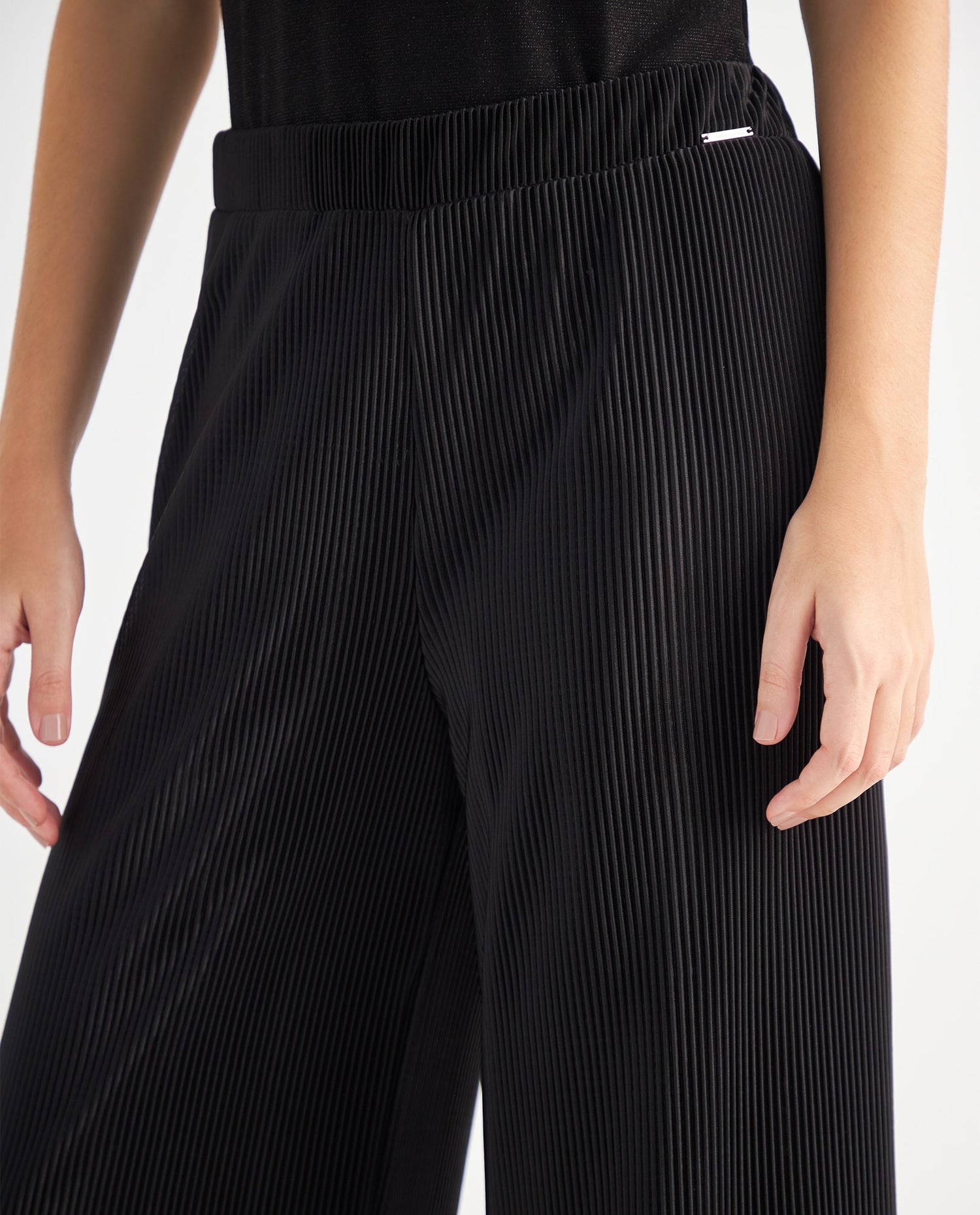 Pantalón de pretina elástica para mujer - Negro