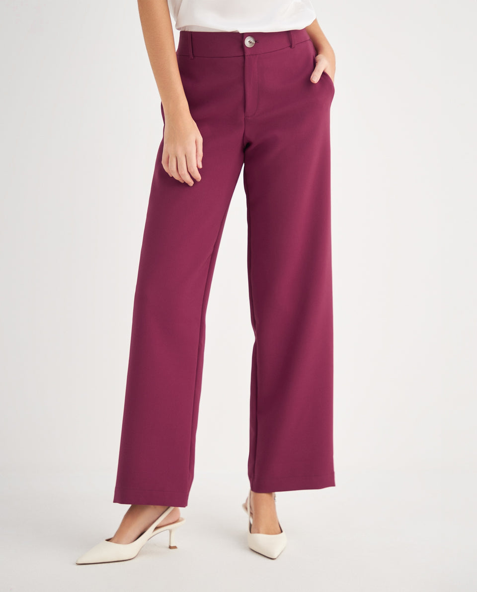 Pantalón de bota recta para mujer - Morado 34_439F010_MOR192033_3
