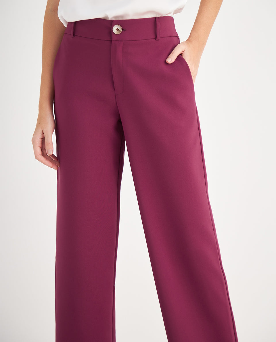Pantalón de bota recta para mujer - Morado 34_439F010_MOR192033_5