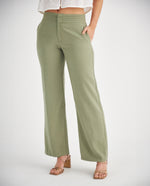 Pantalón de tela fluida - Verde