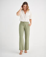 Pantalón de tela fluida - Verde