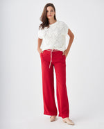 Pantalón elegante para mujer - Rojo