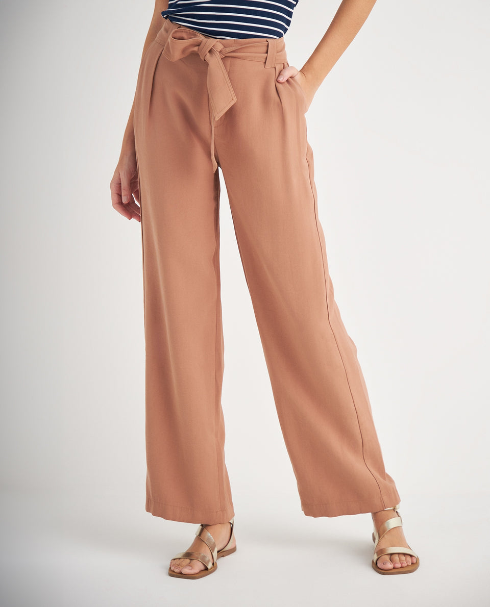 Pantalón de silueta recta para mujer - Cafe 34_439F023_CAF171321_3