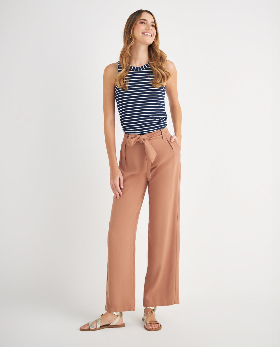 Pantalón de silueta recta para mujer - Cafe 34_439F023_CAF171321_6