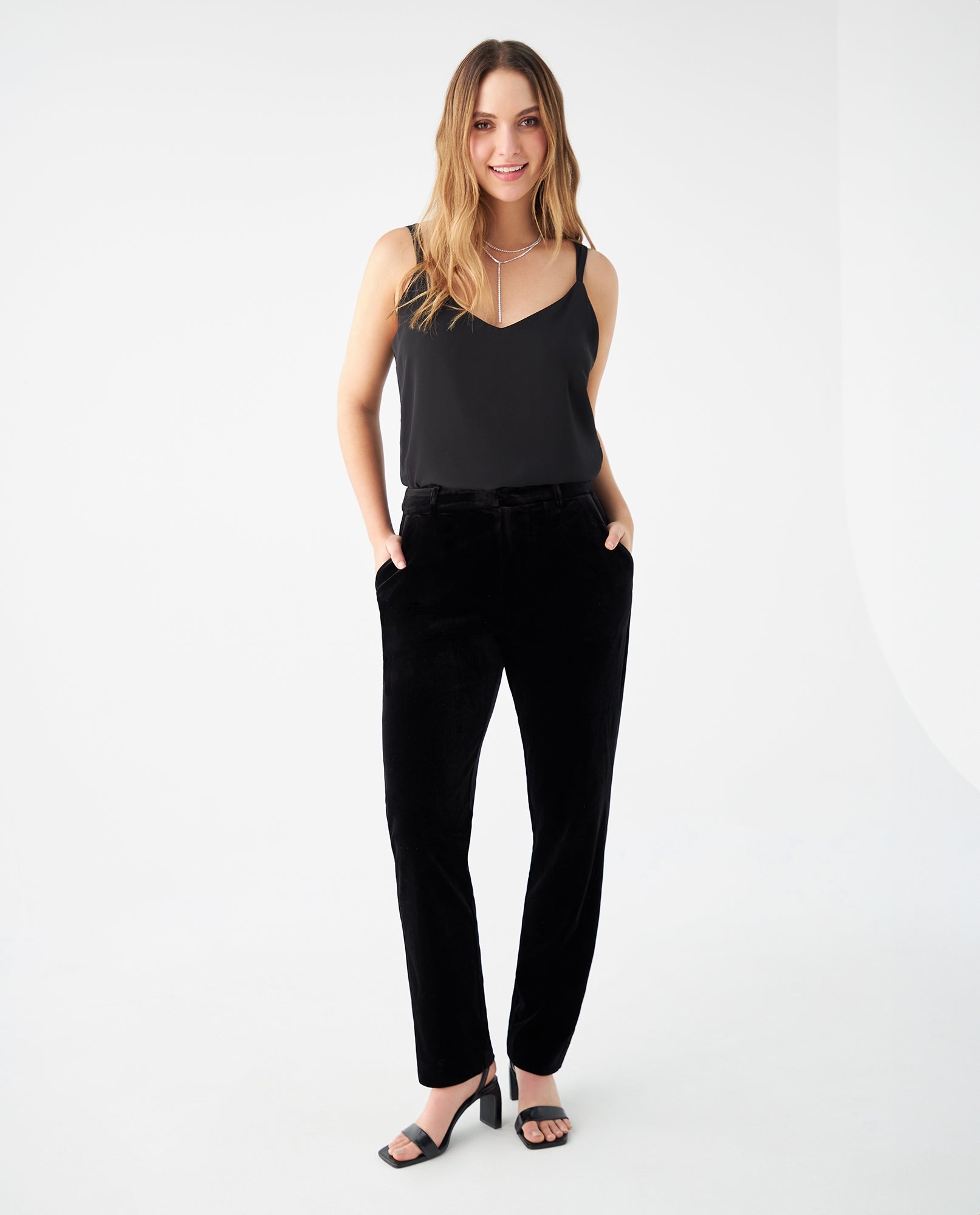 Pantalón tipo gamuza para mujer - Negro 34_439F200_NEG193909_0