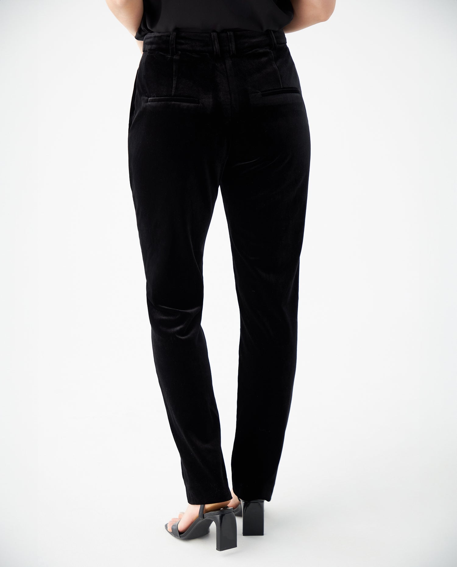 Pantalón tipo gamuza para mujer - Negro