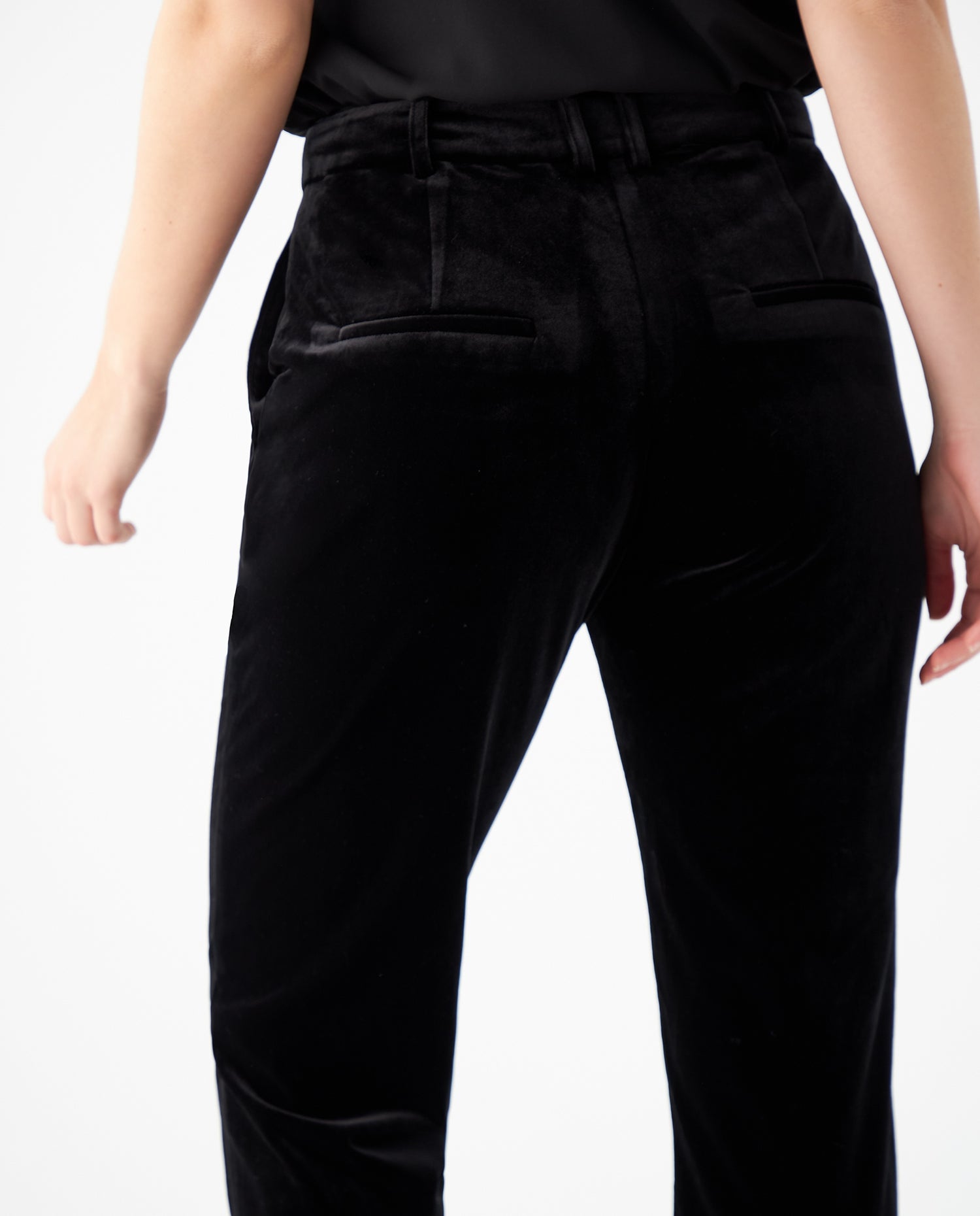 Pantalón tipo gamuza para mujer - Negro