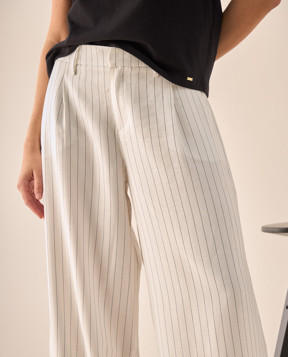 Pantalón Wide Leg con Rayas Verticales - Blanco 34_439G013_BLA110601_4
