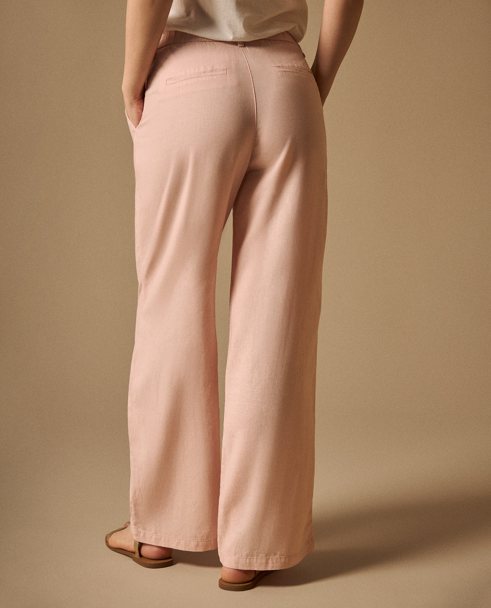 Pantalón Wide Leg Rosa con Pliegues Frontales - Rosa 34_439G015_ROS141309_5