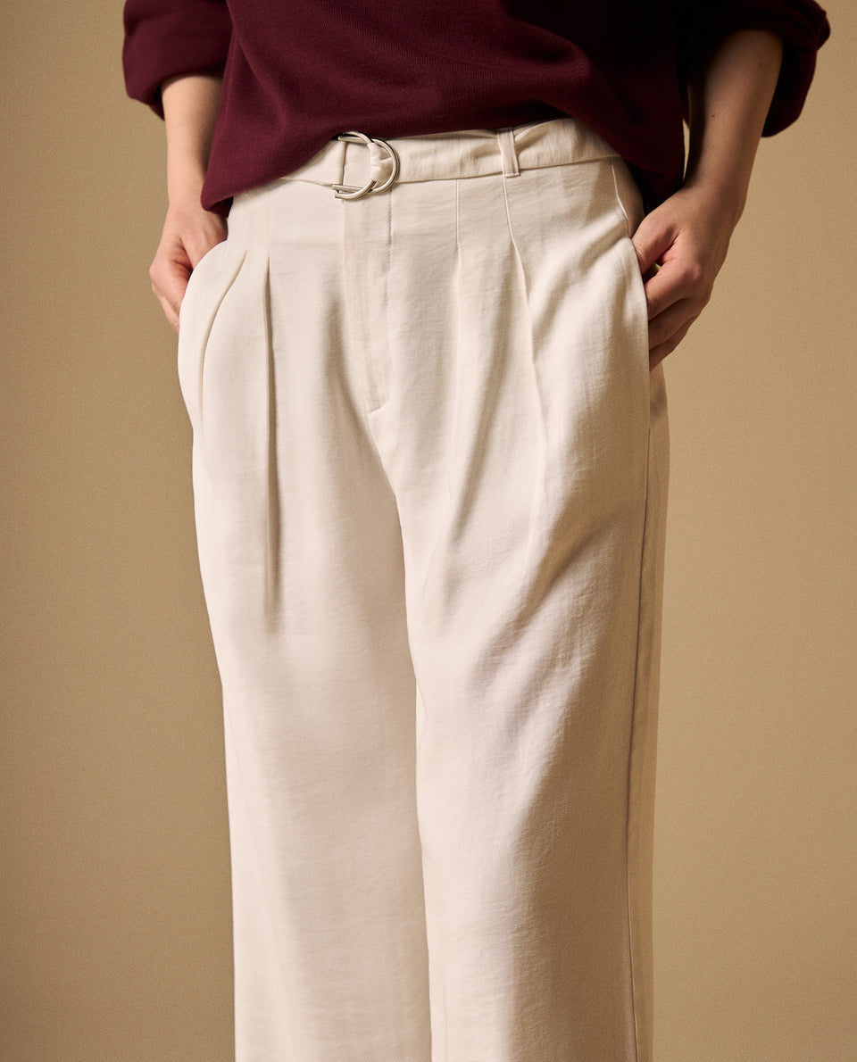 Pantalón Wide Leg con Cinturón - Blanco 34_439G018_BLA110601_4