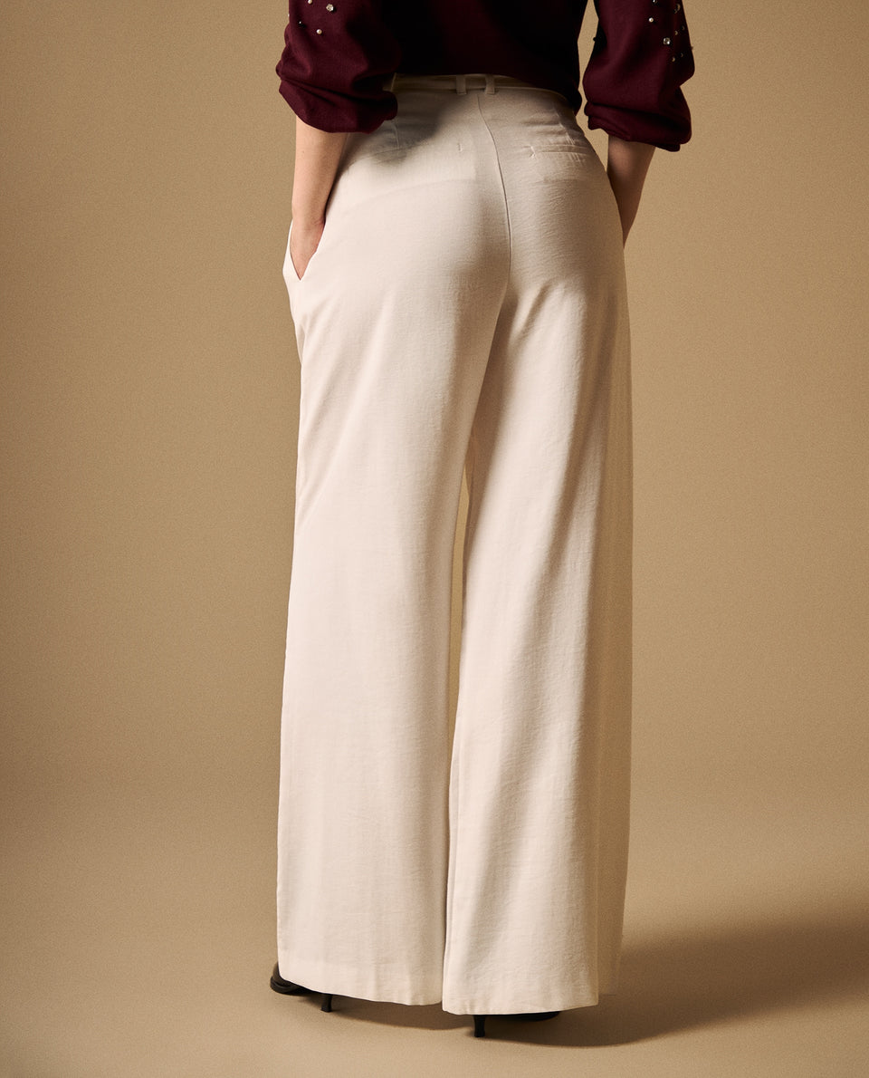Pantalón Wide Leg con Cinturón - Blanco 34_439G018_BLA110601_5