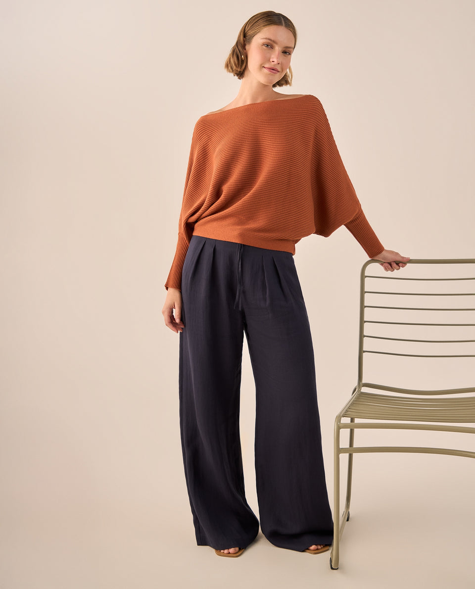 Pantalón Wide Leg Azul Marino Fluido - Azul 34_439G019_AZU193924_7