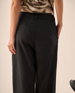 Pantalón Wide Leg Negro Tiro Alto - Negro