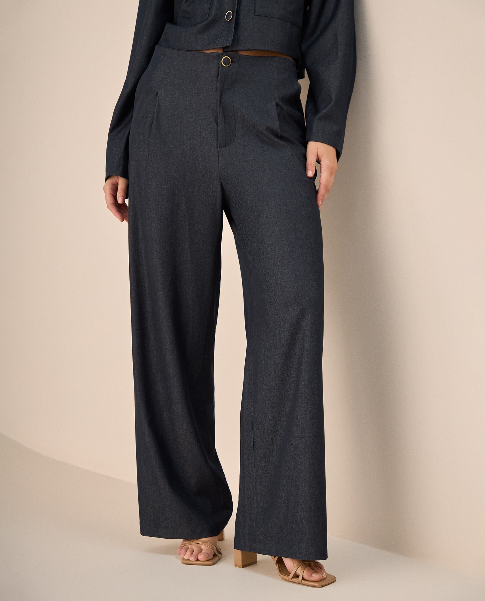 Pantalón Tiro Alto Azul Turco con Silueta Wide - Azul 34_439G220_AZU184432_3