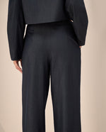 Pantalón Tiro Alto Azul Turco con Silueta Wide - Azul