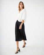 Falda plisada para mujer - Negro