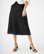 Falda plisada para mujer - Negro