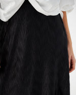 Falda plisada para mujer - Negro
