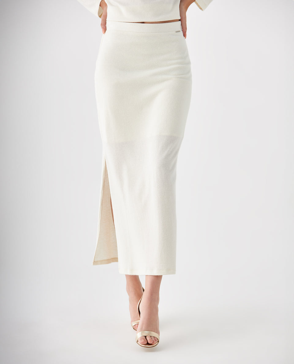 Falda de silueta ajustada para mujer - Crudo 34_449F007_CRU110602_3