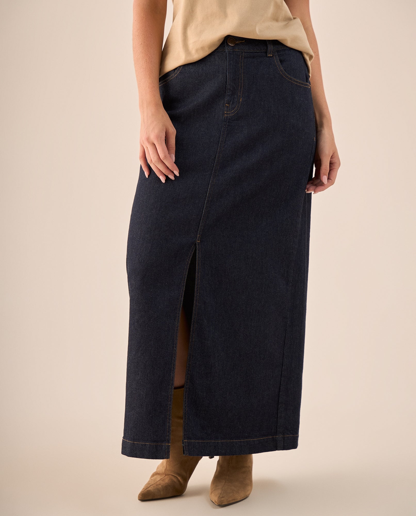 Falda Denim Larga Tiro Alto - Azul 34_449G003_AZU193924_3